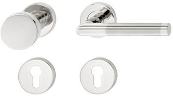 Door handle set, Stainless steel, Startec, model LDH 2171 Bicolor - 903.96.083