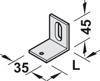 Wall mounting bracket, height adjustable - 941.58.060