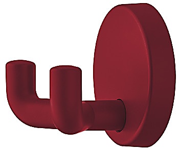 Wardrobe hooks, Polyamide, with 2 hooks, round rose - 842.62.033