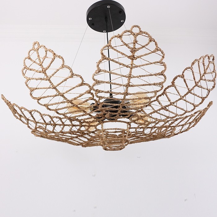 Kibele Rattan Yaprak Avize