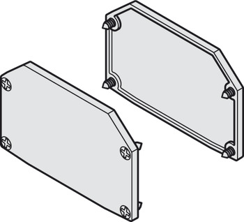 Uç kapak seti, forSlido D-Line11, yükseklik 33 mm - 941.62.415