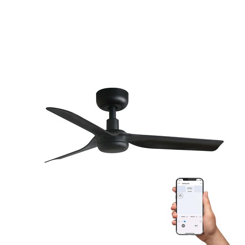 MINI PUNT S Ceiling fan siyah/ceviz TUYA