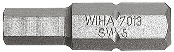 Bit with standard WAF, Hexagon socket, length: 25 mm - 006.37.652