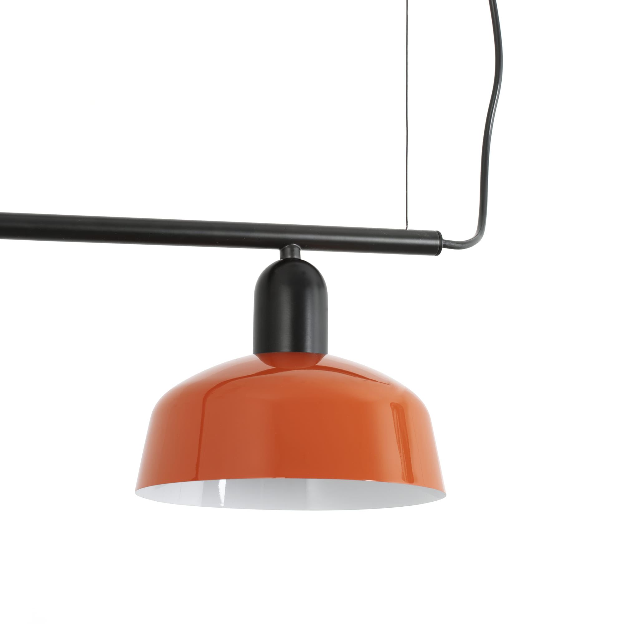 TATAWIN S metal 3L Reddish orange pendant lamp