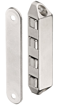 Magnetic catch, Pull 8.0 or 12.0 kg, for screw fixing, straight-edged - 246.75.220