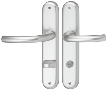 Door handle set, aluminium, Hoppe, Tokyo 1710/273P - 905.83.211