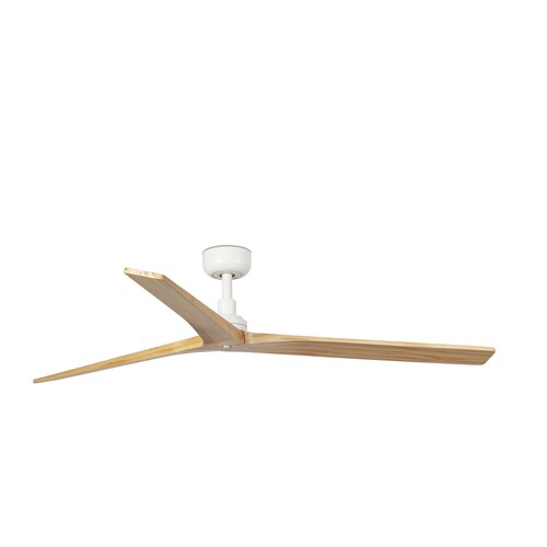 KLIM L Ceiling fan beyaz/pine 0-10V/1-10V