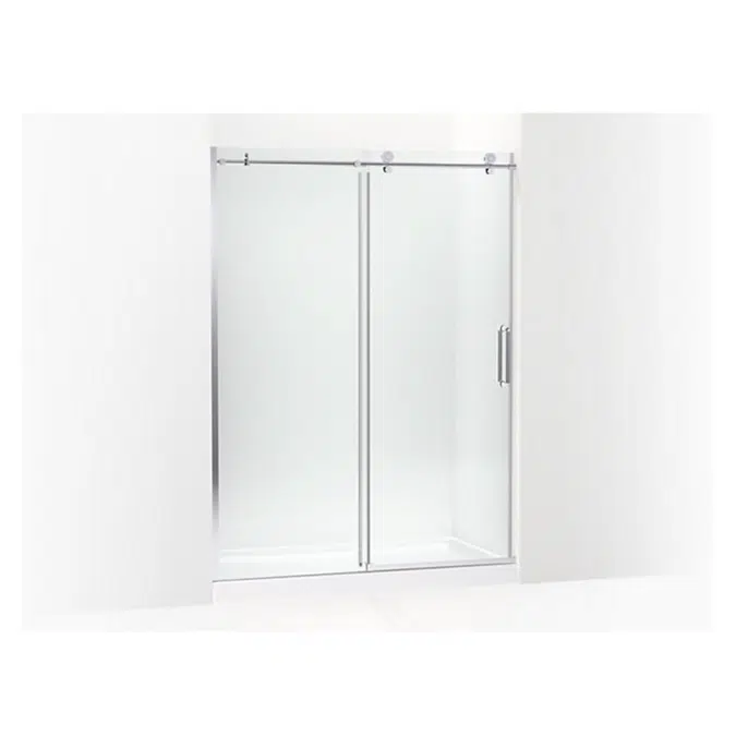 Cursiva Clear Glass Sliding Shower Door