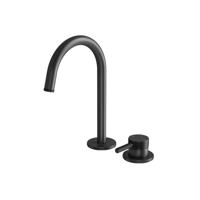 Milli Etch Matte Black Hob Basin Mixer Set 21371