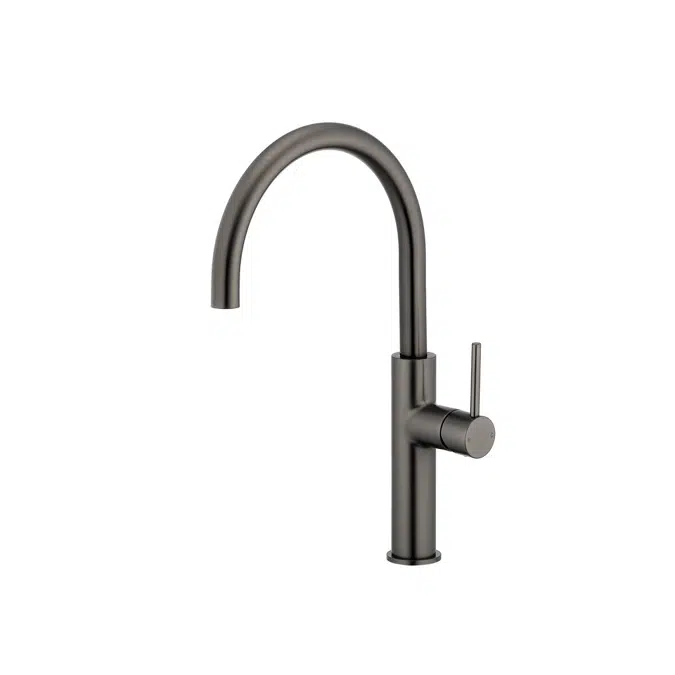 Mizu Drift Brushed Gunmetal Curve Gooseneck Sink Mixer 2265800