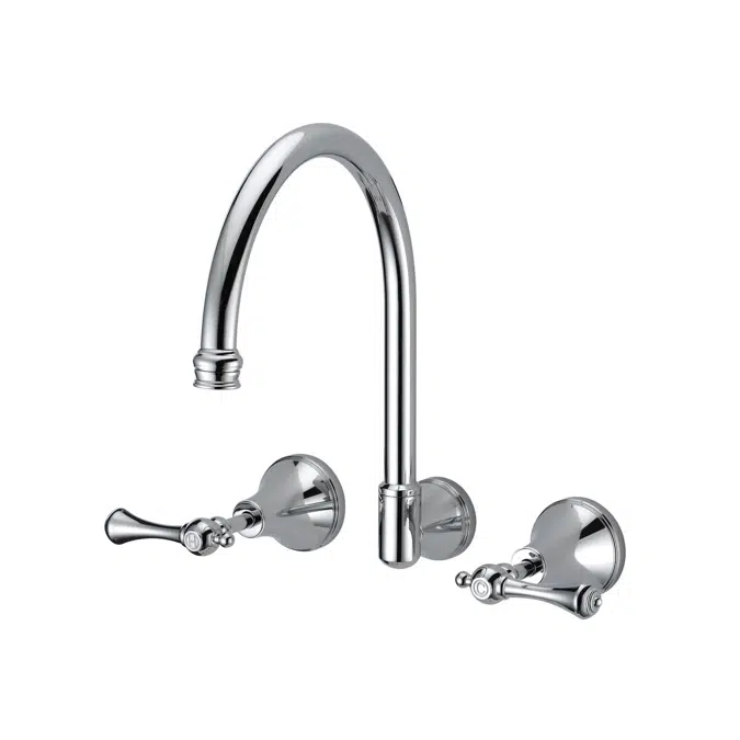 Kado Era Chrome Wall Sink Set Lever Handle 9507649