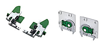3 D snap-in coupling and adjusting adapter, Grass, for Dynapro cabinet runner - 433.19.040