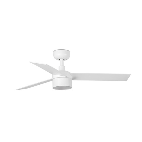 RUDDER TEK S Ceiling fan white/ash 2700K Wall Control black