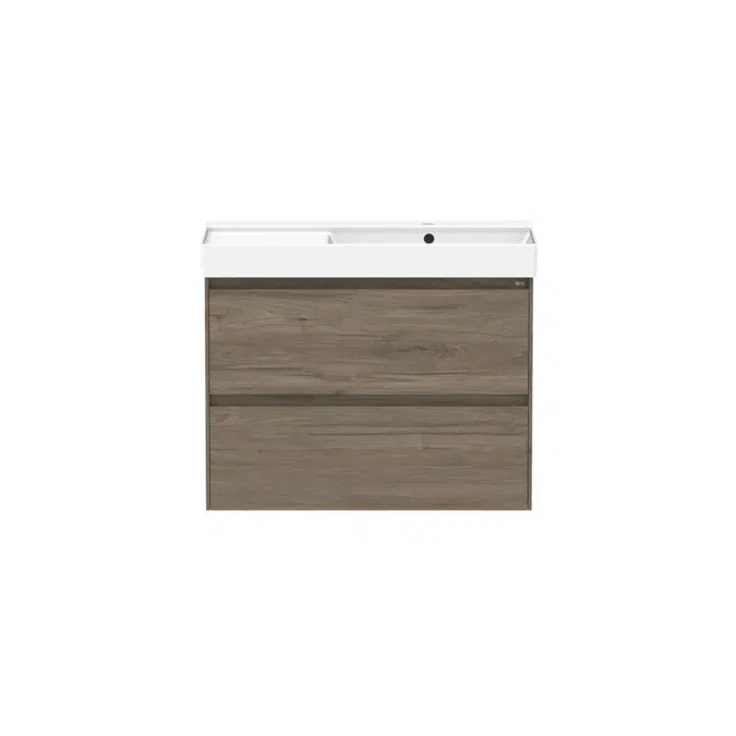 Ona Dark Elm Twin Right Hand Bowl Vanity 800mm 21206