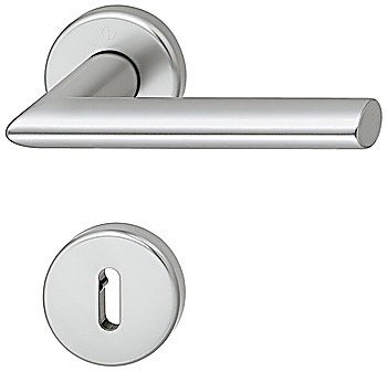 Door handle set, Aluminium, Hoppe, Stockholm 1140/42KV/42KVS - 905.81.039
