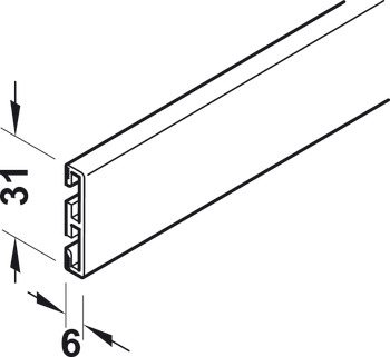 Tasarım bar profili, ForSlido R-Aluflex 40A - 403.53.960