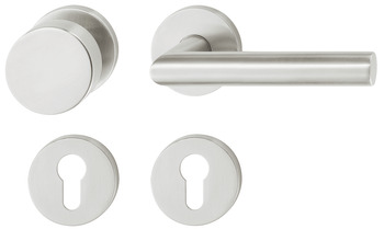 Door handle set, stainless steel, Startec, PDH4103, long backplate - 903.86.000