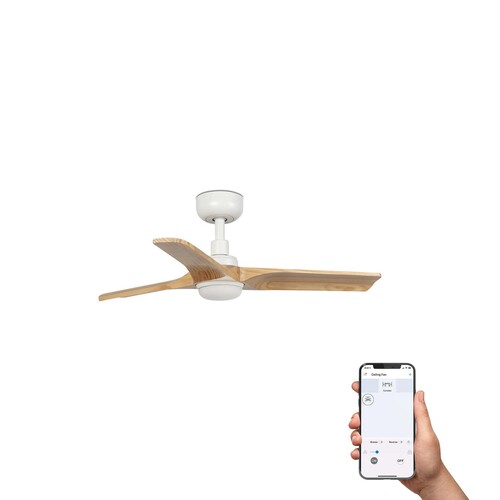 HEYWOOD S LED Ceiling fan beyaz/pine 10W SWT TUYA