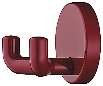 Wardrobe hooks, Polyamide, with 2 hooks, round rose - 842.62.933