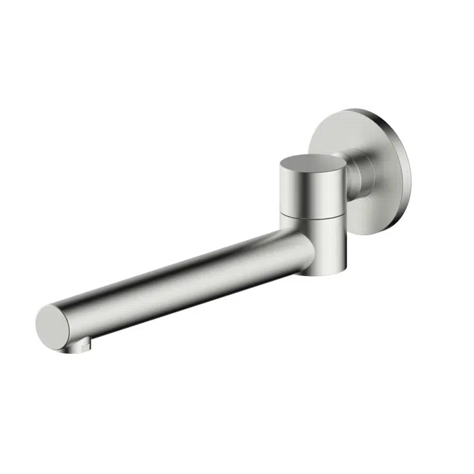 Mizu Drift Swivel Bath Outlet Straight Spout 227mm Brushed Nickel 2267253