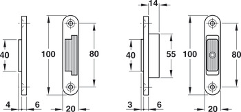 Hinge side protection, for multiple locking devices, KFV - 911.42.011