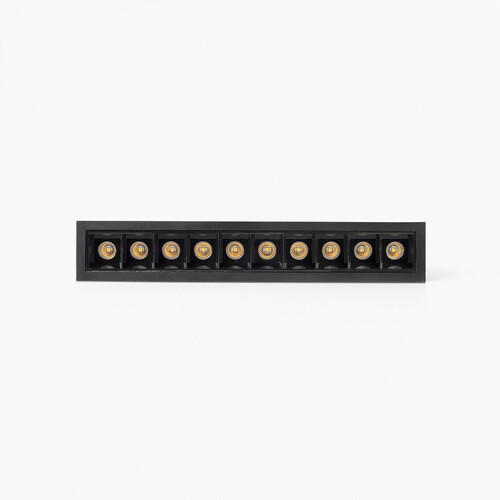 TROOP recessed black-black 10x2W 36° 4000K CRI90