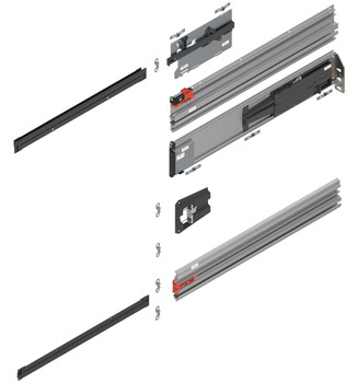 Pocket profile set, Blum Revego uno, with Tip-On - 408.50.726