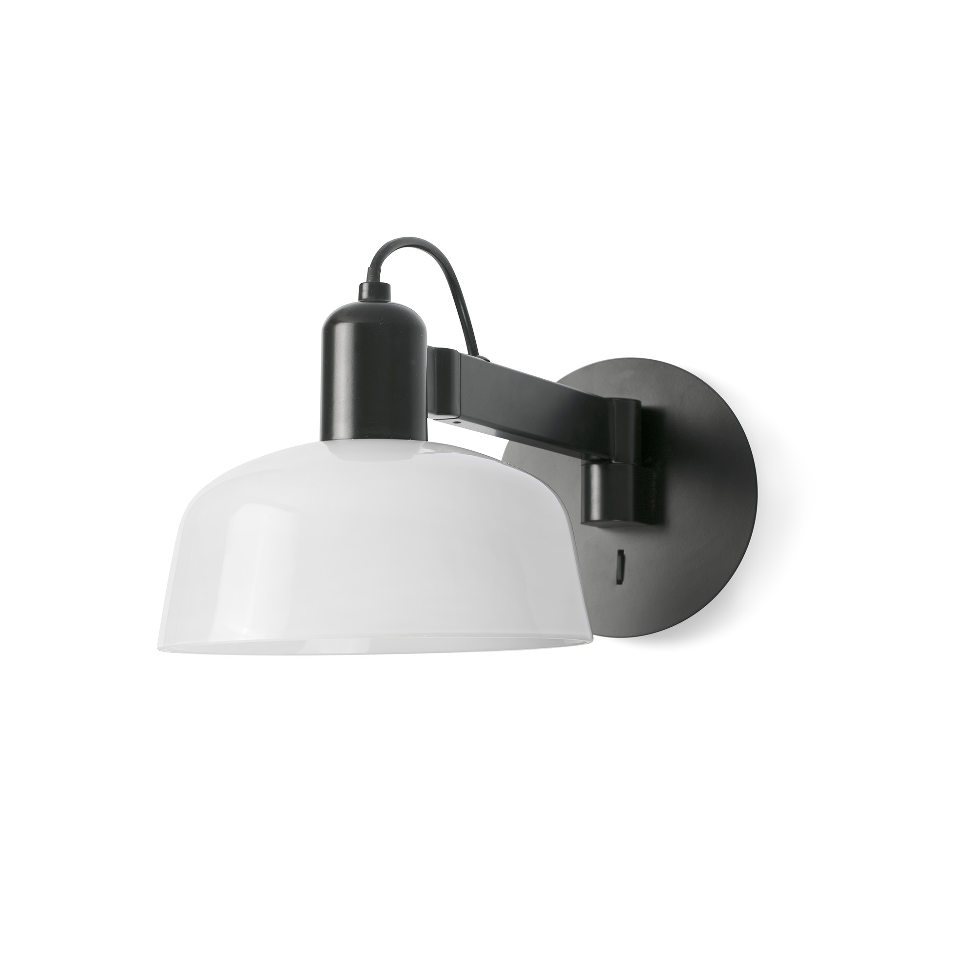 TATAWIN White glass wall lamp arm