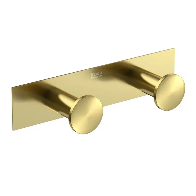 Roca Ona Brushed Brass Double Robe Hook 15046