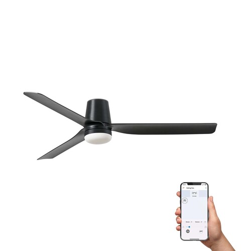 PUNT TUB M LED Ceiling fan siyah 18W TUYA SWT