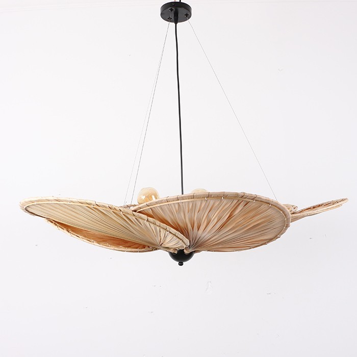 Doğal Palmiye Avize 3 Ampullu & Yukarı Bakan