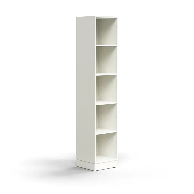 Bookcase Qbus, 4 Shelves, Base Frame