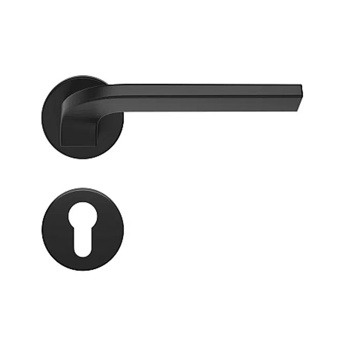 ZI.BLACK Wooden Door Handle Set