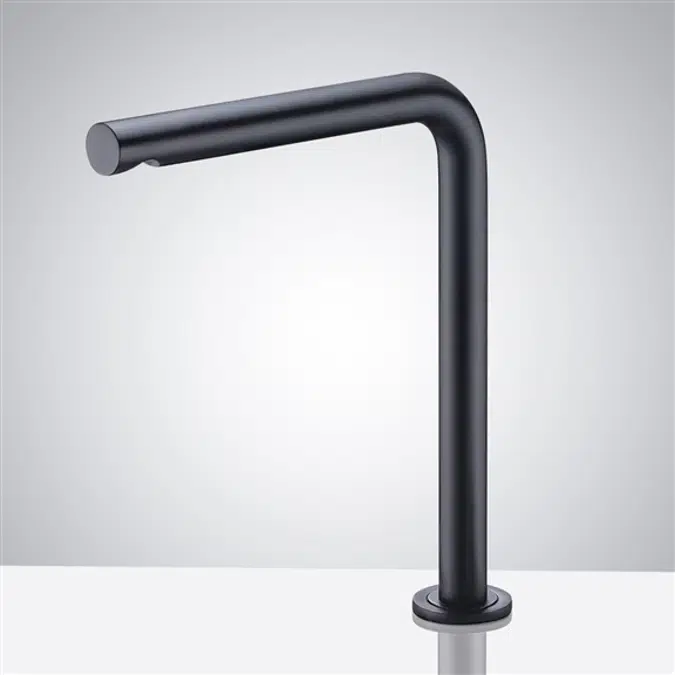 Deck Mounted Matte Black Touchless Infrared Hot and Cold Sensor Faucet