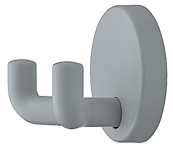 Wardrobe hooks, Polyamide, with 2 hooks, round rose - 842.62.095