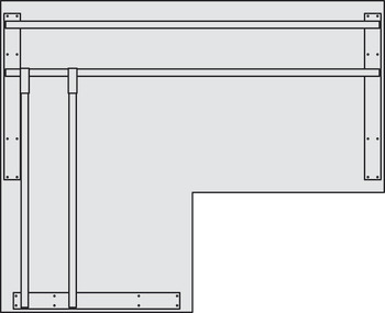 Idea Motion tam set, 90° köşe masası, masa sistemi - 633.07.352