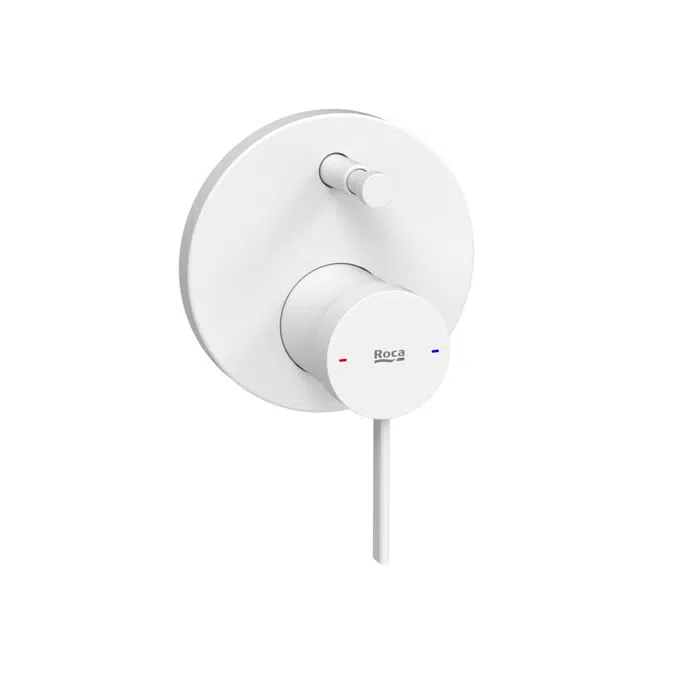 Ona Matte White Shower Mixer Tap with Diverter 13699