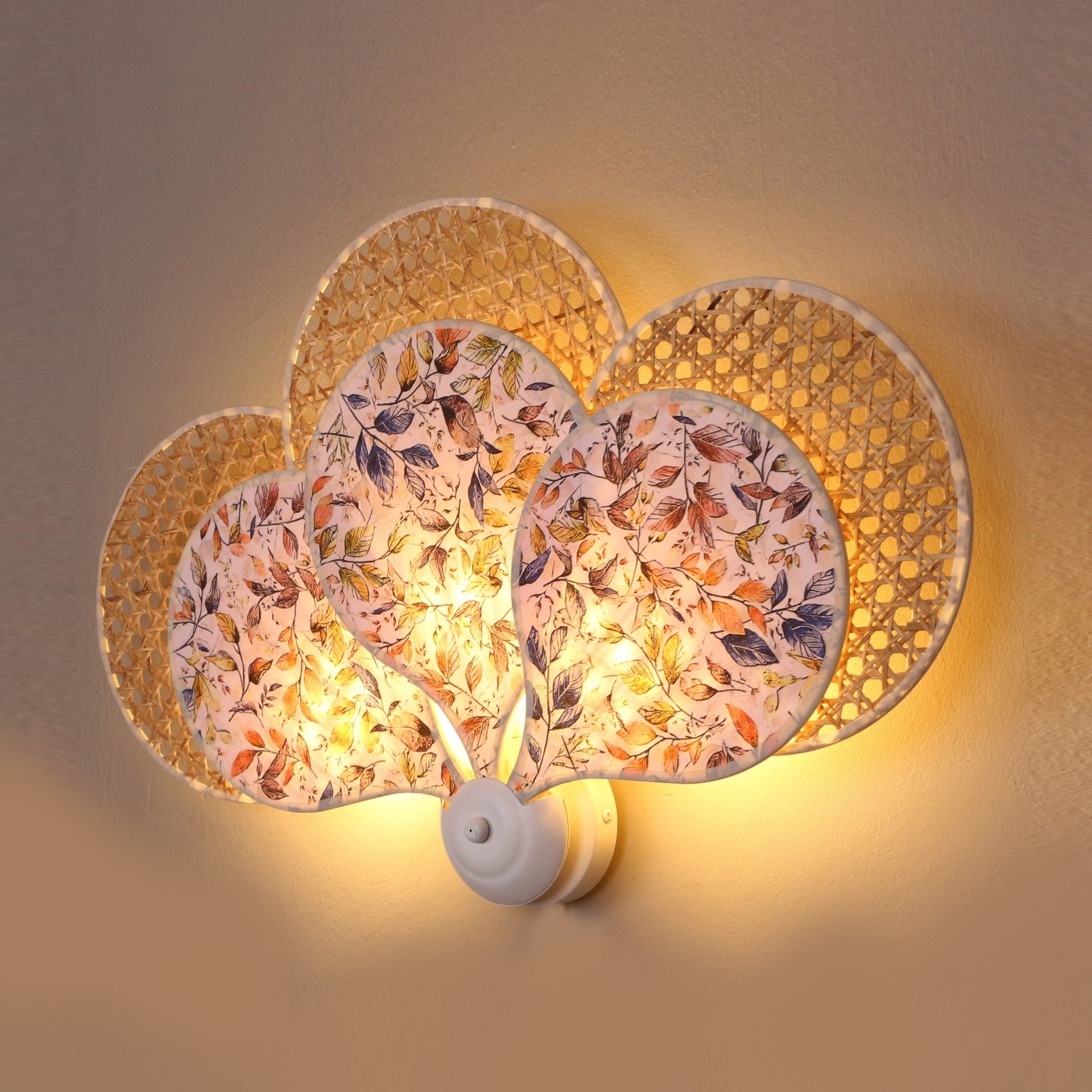 Yeni Papatya Doğal Hazeran & Keten Kumaş Aplik