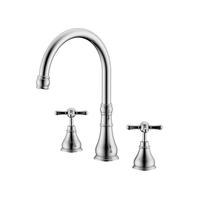 Milli Voir Krom Çapraz Kollar Lavabo Seti 2265302