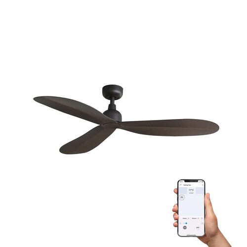 PALMA M kahverengi fan IP44 TUYA