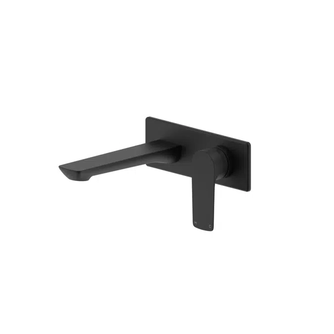 Trace Matte Black Wall Basin/Bath Mixer Set 2218826