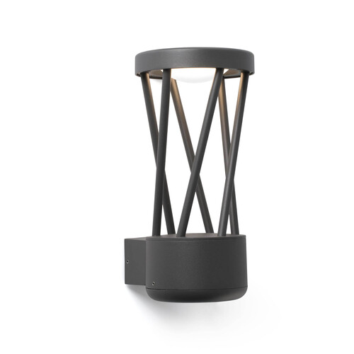 TWIST Dark grey wall lamp