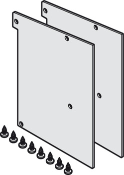 Covers, On front edge, for wall mounting with spacer profile - 947.05.405