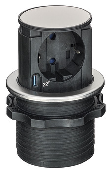 Socket Element, Pop-Up, Lowerable, 230 V - 820.52.742