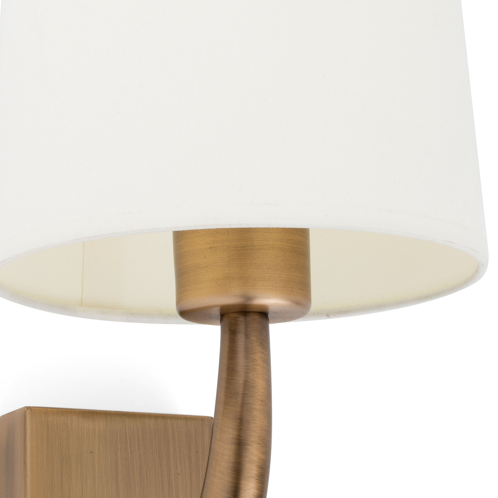 REM Old gold/white wall lamp