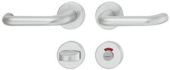 Door handle set, Aluminium, Hoppe, Paris 138L/42KV/42KVS - 904.94.331