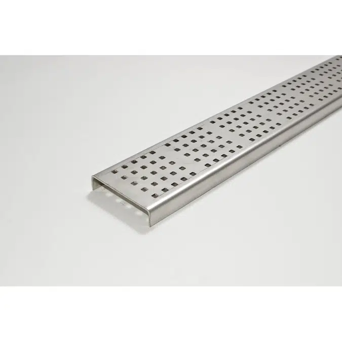 Kado Lux Square Shower Channel Welded Ends Centre Outlet Satin 1200mm 306292