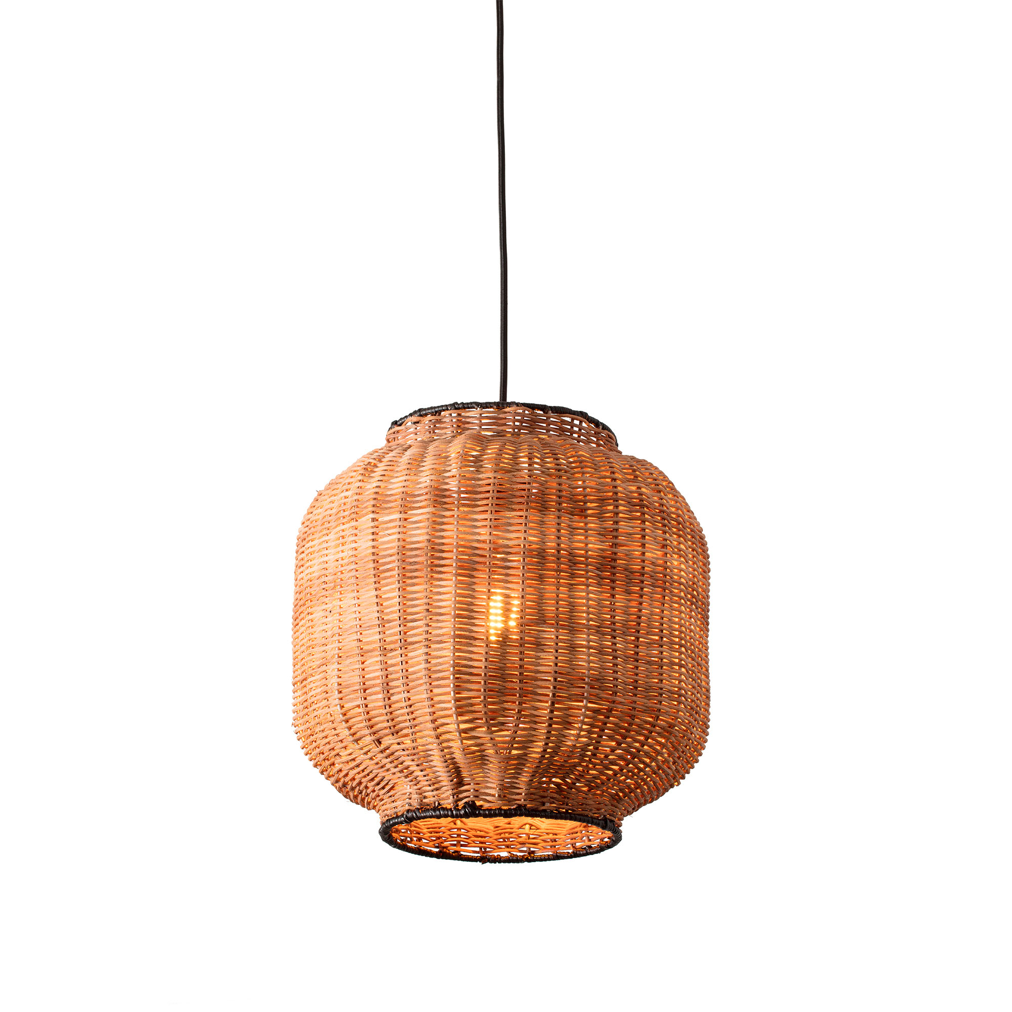 TUPAI siyah/rattan pendant lamba