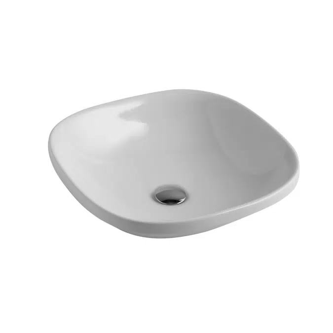 Wild Semi Inset Basin 450mm No Taphole White 9508539