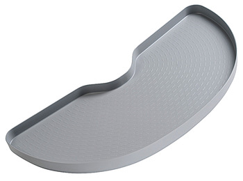 Corner cabinet carousel fitting with shelves, aluminium grey - 541.55.545
